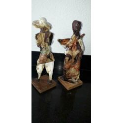 poppen uit Mexico, hand gemaakt van papier mache. 30cm hoog