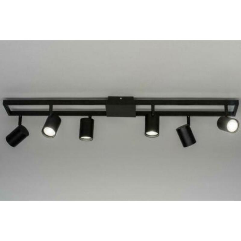 plafondlamp 6 lichts spots zwart 94 cm a 98cm of wit rvs