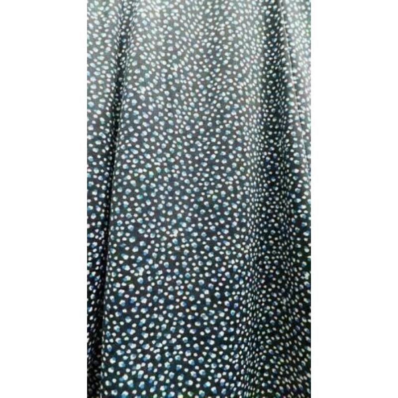 CAMAÏEU donkerblauw/wit bewerkte stretch rok mt 40
