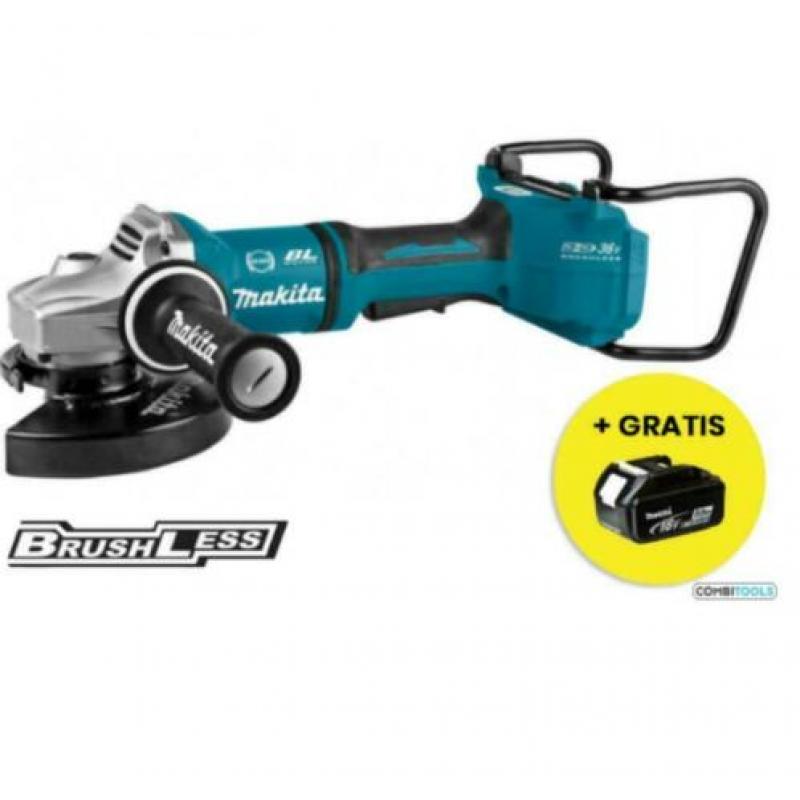 MAKITA ACCU SLIJPER 18v SLIJPTOL + GRATIS 5.0AH ACCU DGA504