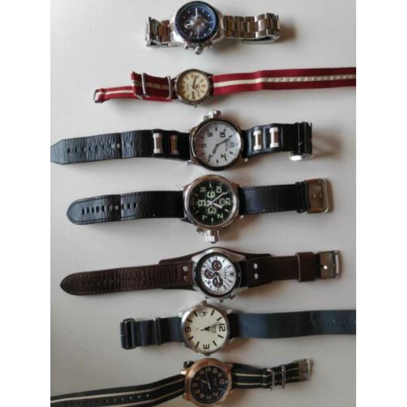 Horloge collectie (Seiko, Fossil, Invicta, Aviator, Max)