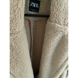 Prachtige bijna nieuwe Zara teddy jas coat winterjas m 38