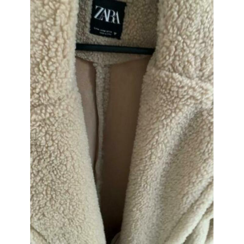 Prachtige bijna nieuwe Zara teddy jas coat winterjas m 38