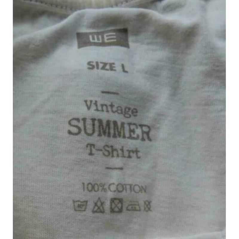 We vintage summer beige t-shirt maat L