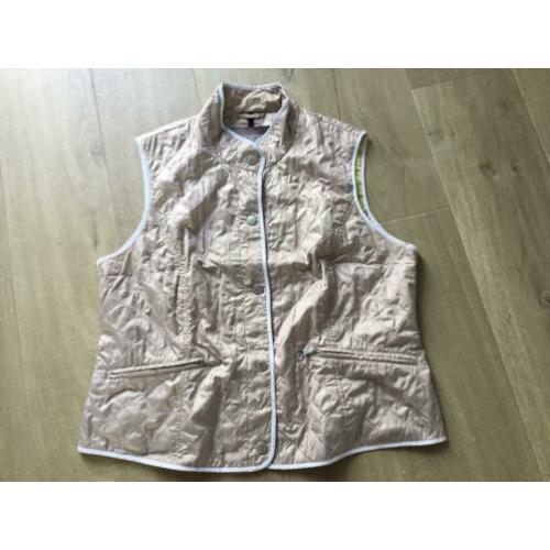 Bodywarmer( lente/zomer) van GELCO,mt 46,beige/geel,ZGAN