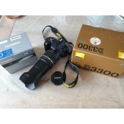 Nikon D3300 + Tamron lens 18-270 mm, weinig gebruikt!