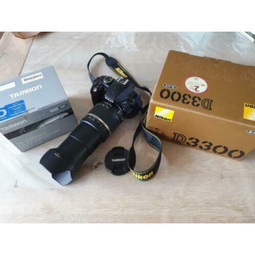 Nikon D3300 + Tamron lens 18-270 mm, weinig gebruikt!