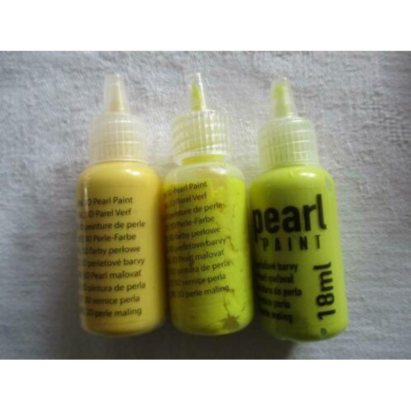 Mixed Media 3D pearlpaints diverse kleuren 23 stuks