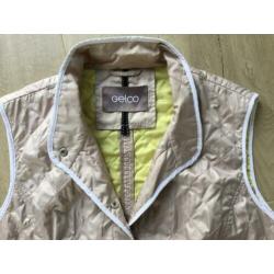 Bodywarmer( lente/zomer) van GELCO,mt 46,beige/geel,ZGAN