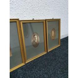 Uitverkoop!! 5 antieke fotolijstjes voor €50,-!