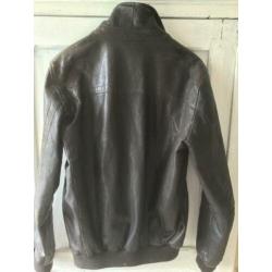Pilotenvest, top vest, CHEVIGNON,bruin leder