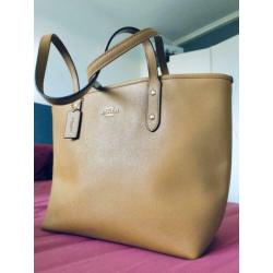 Coach lichtbruin / beige leer