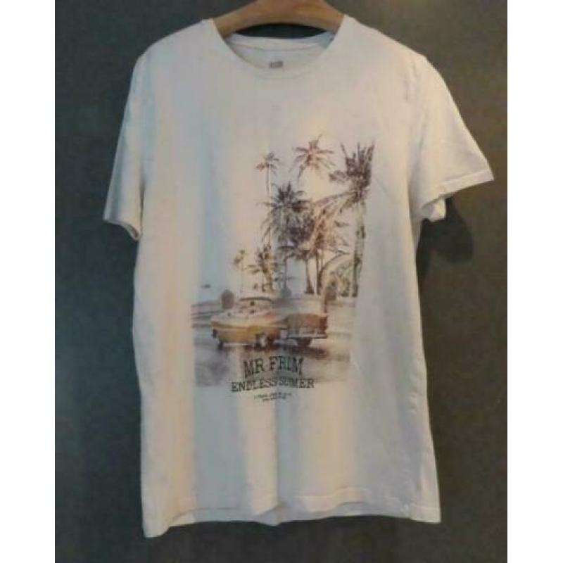 We vintage summer beige t-shirt maat L