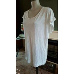 ZGAN witte By Second Female shirt S 36, top, wit, pailletten