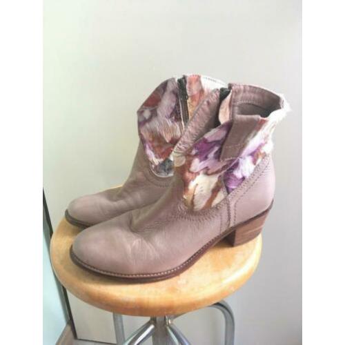 Vero Cuoro Lazamani 39 lage hakjes bont apart leer suede