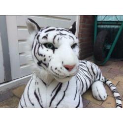 Grote witte tijger pluche