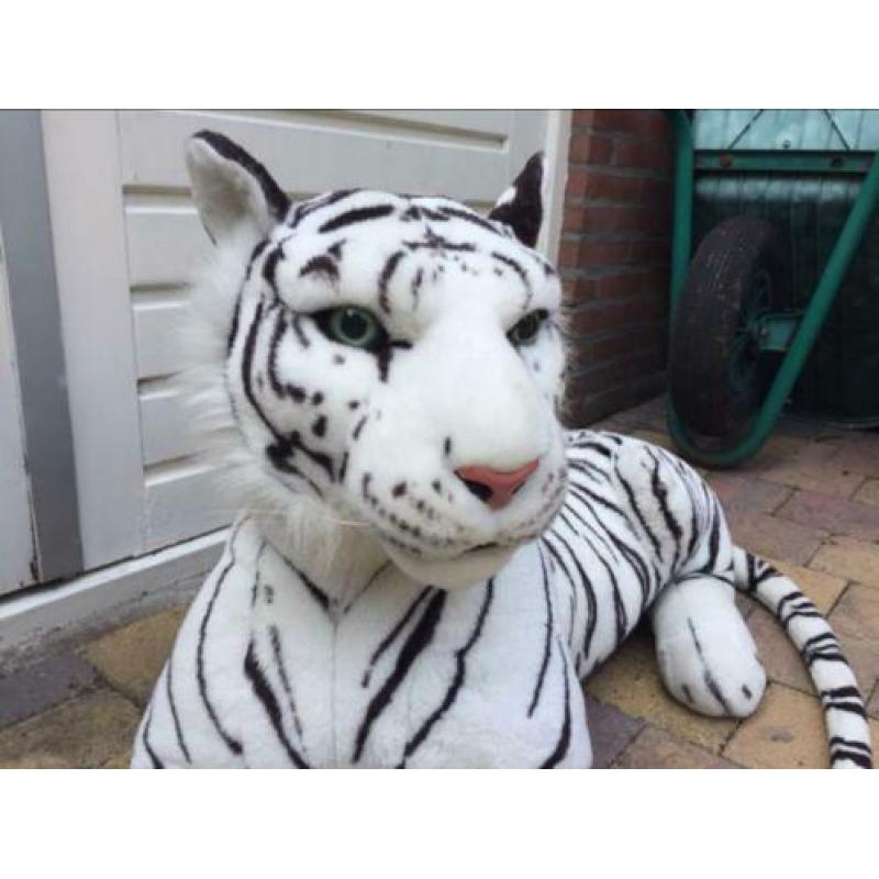 Grote witte tijger pluche