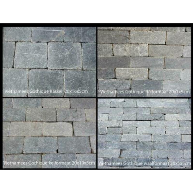 tuinklinkers Vietnamese hardsteen Soft Finish 20x10x5 cm
