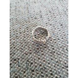 Originele Pandora ring, zilver met goud, maat 53/54-17/17,25