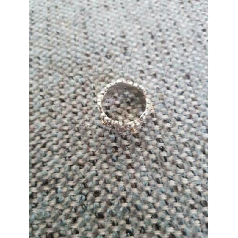 Originele Pandora ring, zilver met goud, maat 53/54-17/17,25