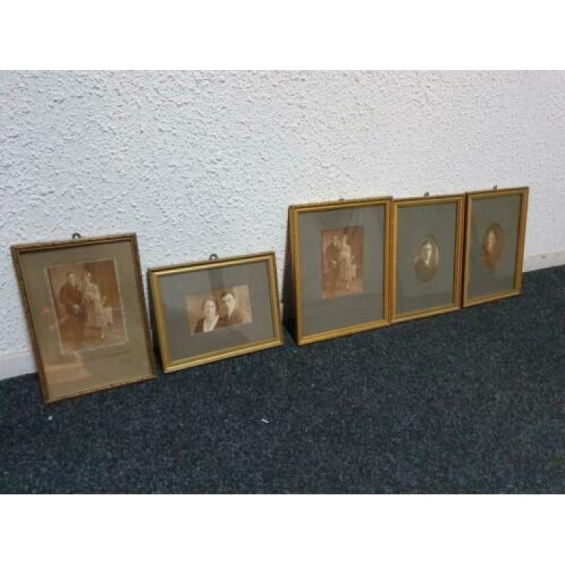 Uitverkoop!! 5 antieke fotolijstjes voor €50,-!