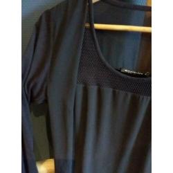 Expresso shirt met lange mouwen. Mt M donkerblauw