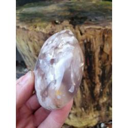 XL handsteen bloem agaat/ flower agaat