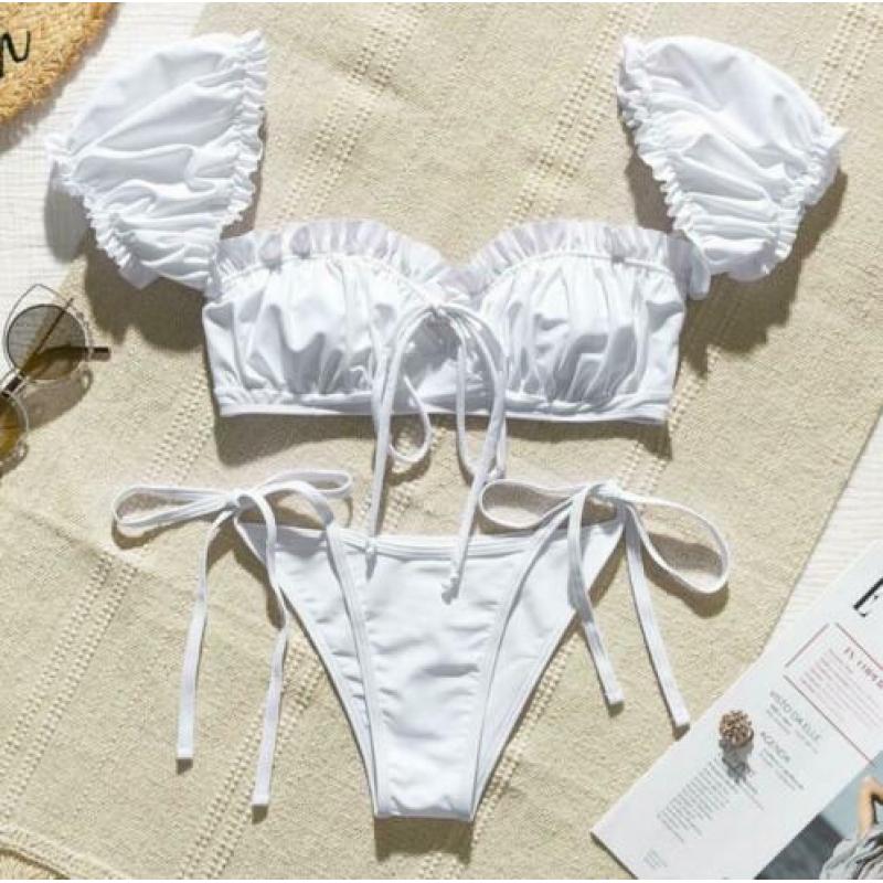 vintage witte bikini! zommer & lente 2020 sexy