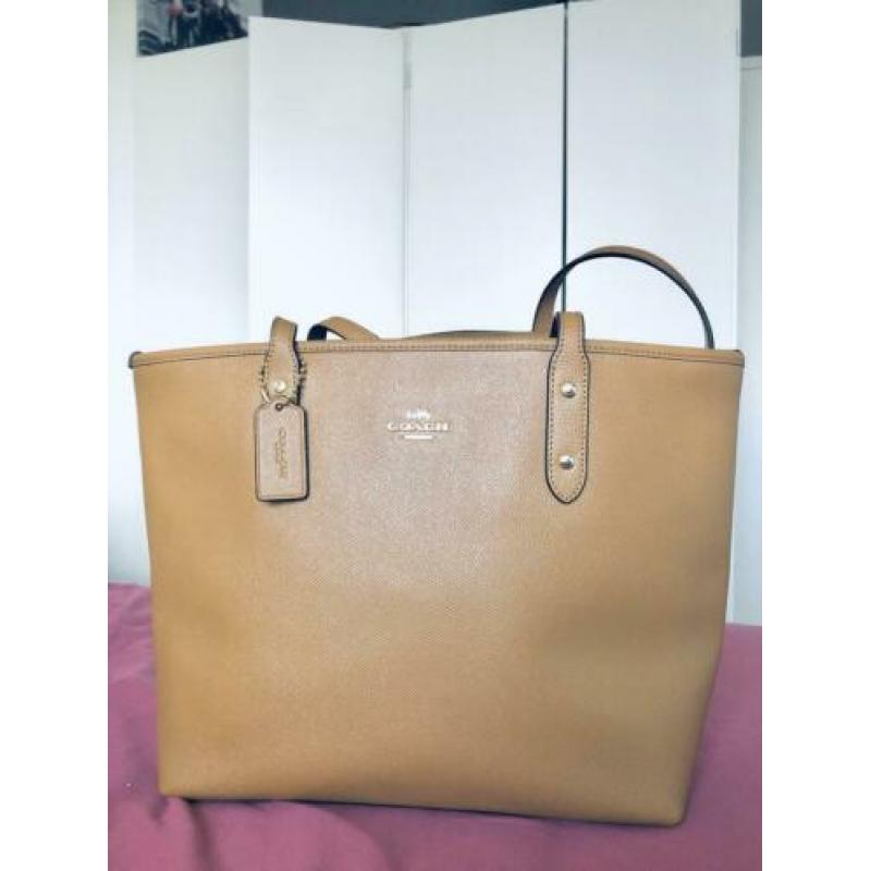 Coach lichtbruin / beige leer