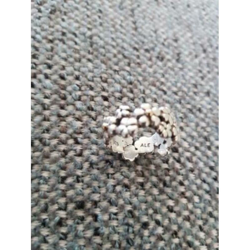 Originele Pandora ring, zilver met goud, maat 53/54-17/17,25