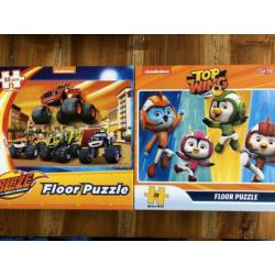 16 puzzels - paw patrol Avengers blaze Mickey top wing etc..