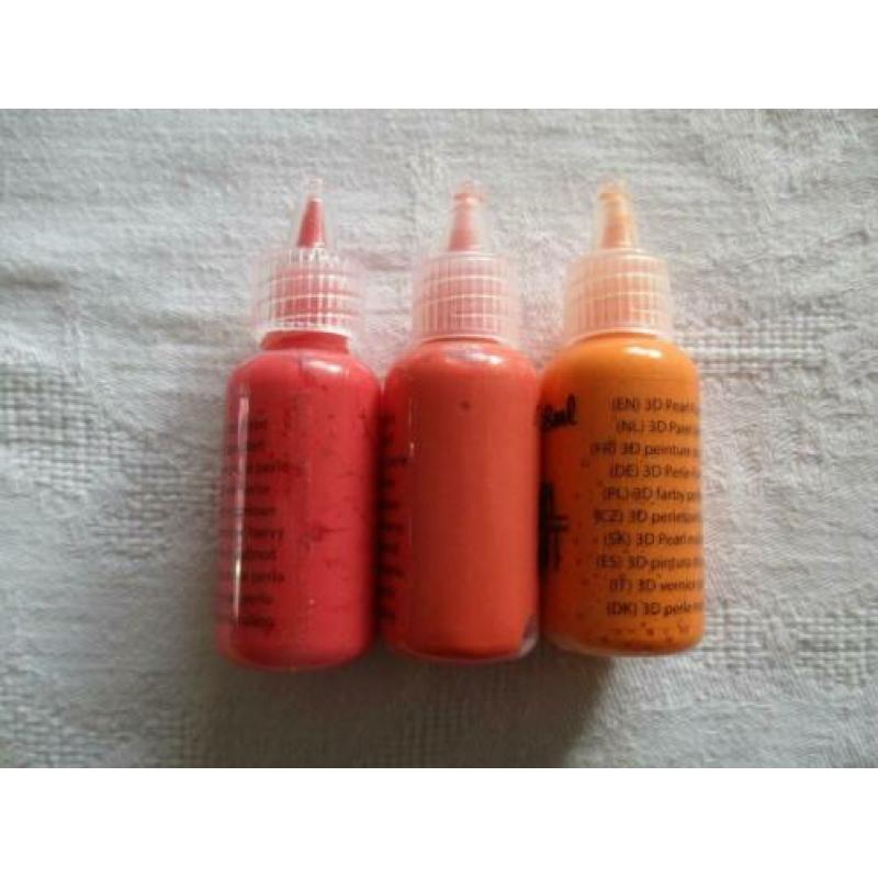 Mixed Media 3D pearlpaints diverse kleuren 23 stuks