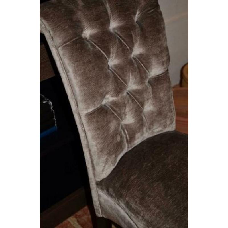 exclusief velours gecapitonneerd stoel Eichholtz