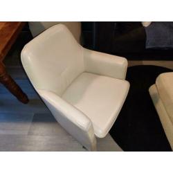 Wit nubuck leren stoelen te koop