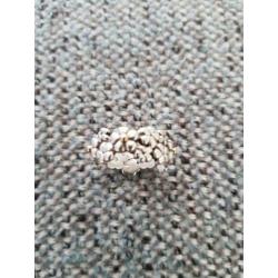 Originele Pandora ring, zilver met goud, maat 53/54-17/17,25