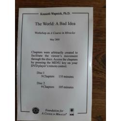 The world: a bad idea 2dvd on a course of miracles. zeldzaa