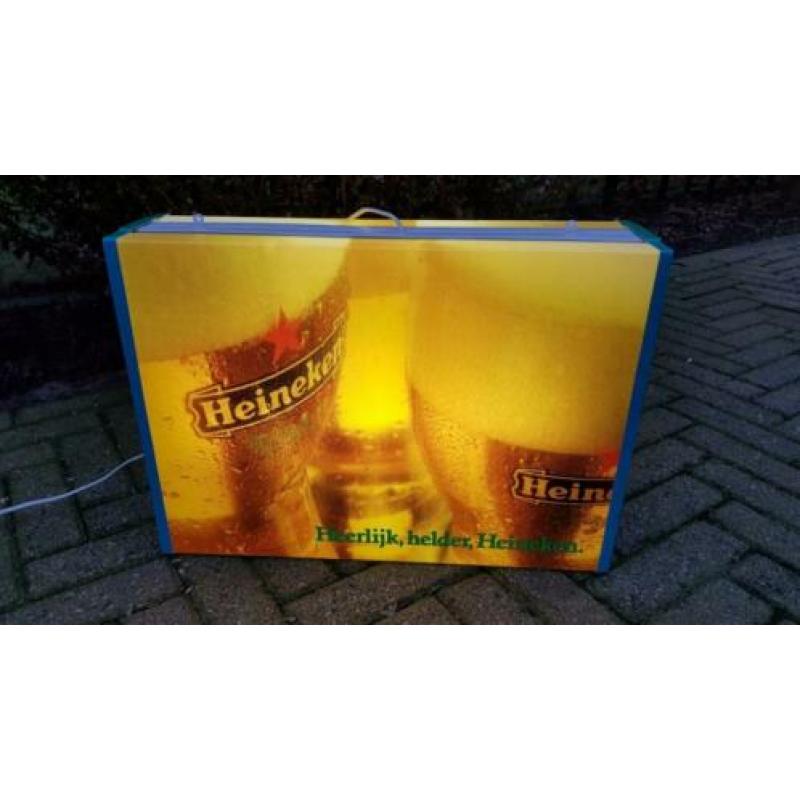 dubbelzijdige Heineken lichtbak bier reclame lamp bar cafe