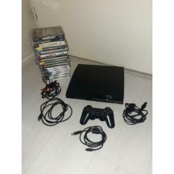Playstation 3 Slim 320 GB In Zeer Goede Staat! Met 19 Games