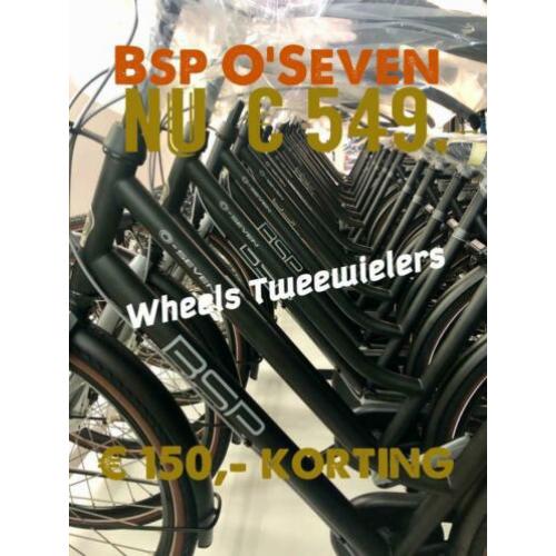 Damesfiets BSP O'Seven- 150,= KORTING! -Wheels Tweewielers