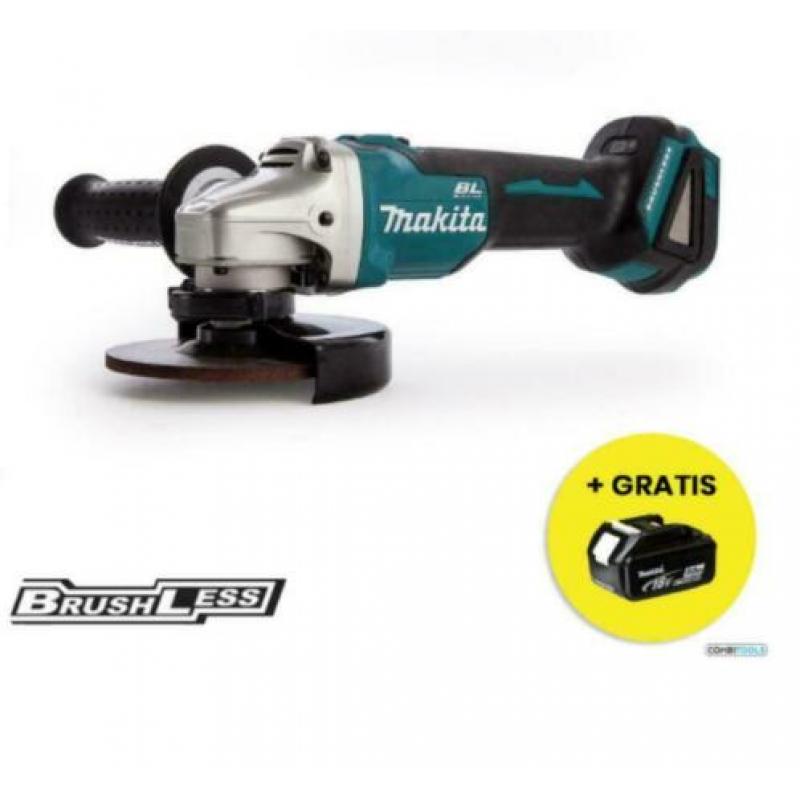 MAKITA ACCU SLIJPER 18v SLIJPTOL + GRATIS 5.0AH ACCU DGA504