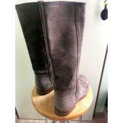 taupe leren laarzen 39 grijs suede zgan zomer hoog cowboy