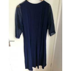 Prachtige nieuwe navy blauwe Ulla Popken jurk maat 42/44