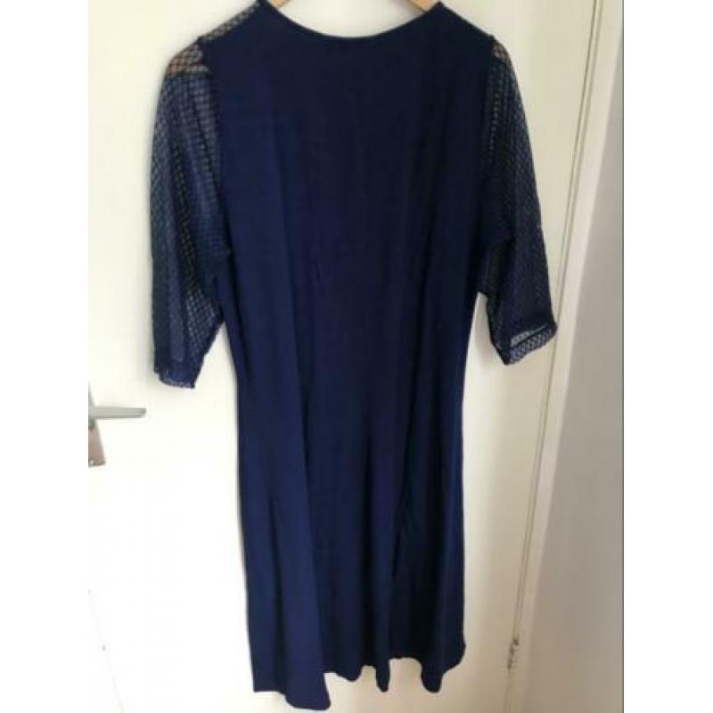 Prachtige nieuwe navy blauwe Ulla Popken jurk maat 42/44