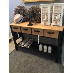 Sidetable Black & Mango Wood & Tuigleer