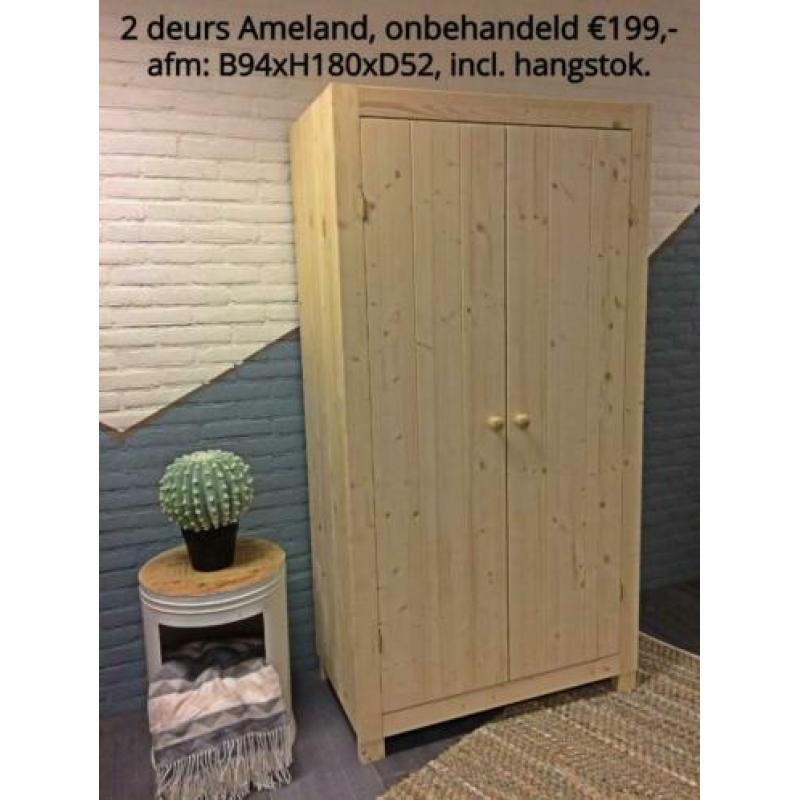 Goedkoop blankhouten stapelbed Henri, 90x200 145 cm hoog.