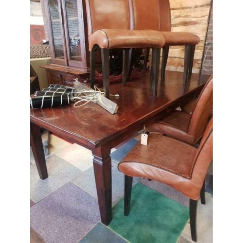 Koloniale eettafel massief eiken 220cm