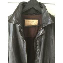 Pilotenvest, top vest, CHEVIGNON,bruin leder