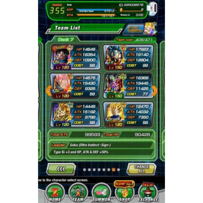 Dokkan battle account.