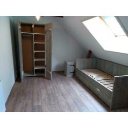 bed, kast, bureau van steigerhout