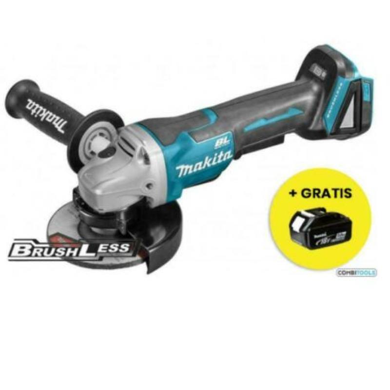 MAKITA ACCU SLIJPER 18v SLIJPTOL + GRATIS 5.0AH ACCU DGA504